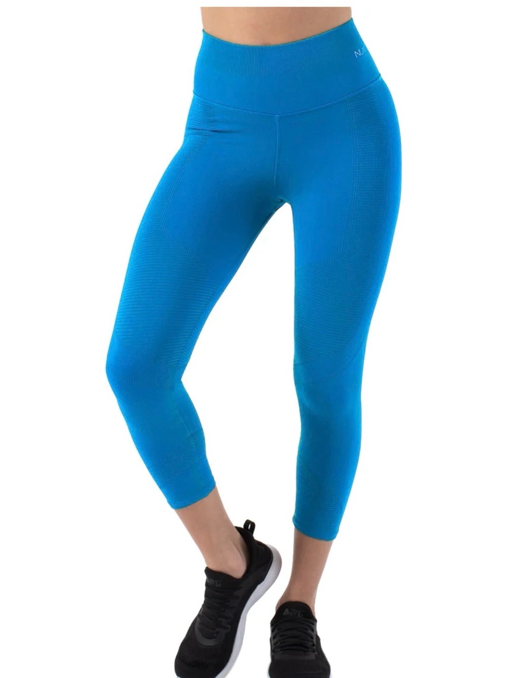 NUX One by One  Blue Seamless High-Rise Leggings Yoga, Workout Athleisure Sz Lg